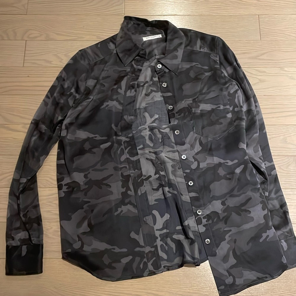 Equipment button down camo shirt